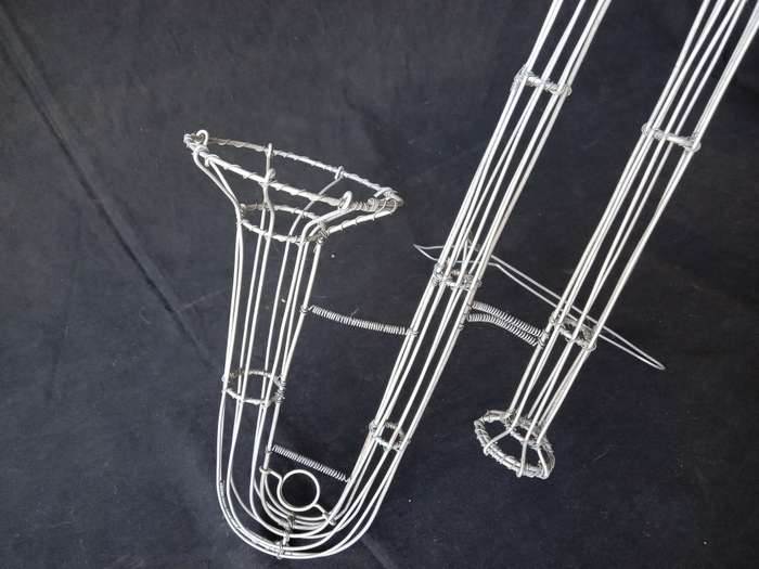 Trio of Awesome Wire Musical Instruments (Sax - 50cm / Trombone - 50cm / Clarinet - 50cm)