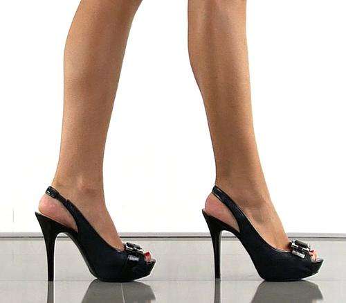 Guess Slingback Peep Toe Platforms