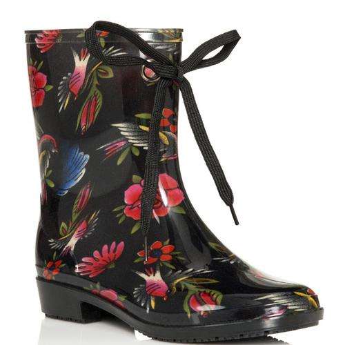 Iron Fist Cropped Rain Boots / Wellingtons (Size 6)
