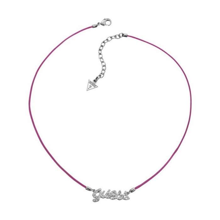 Guess Jewellery: Pave Script Logo Cord Necklace