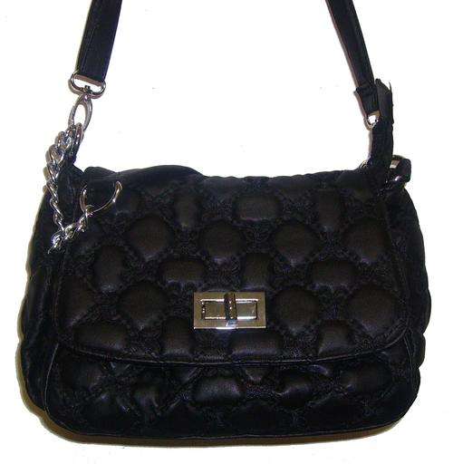 Black Quilted Chain Handbag (Small)