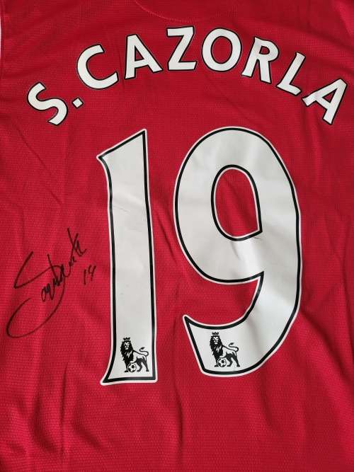 Santi Carzola Autographed Arsenal 2014/2015 Jersey Hand Signed By Santi Carzola