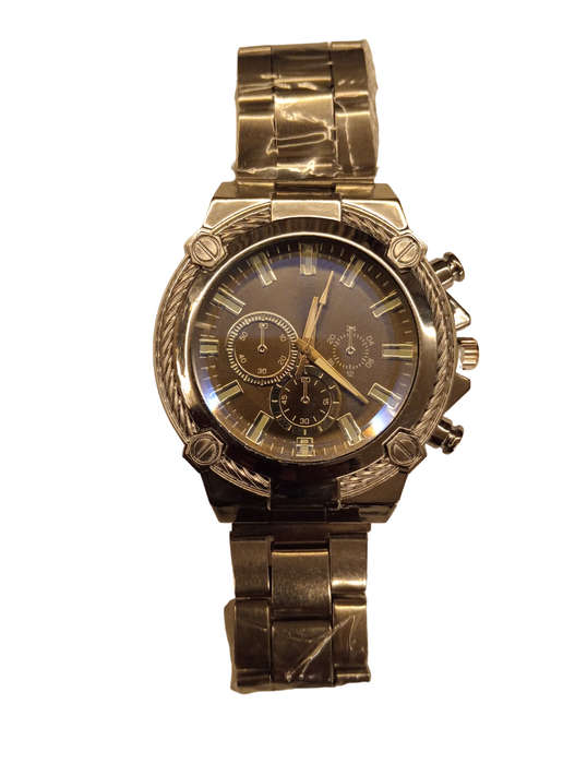 Stunning Mens Analogue Watch - Stylish Grey Face With Steel Band -Classic Round Face