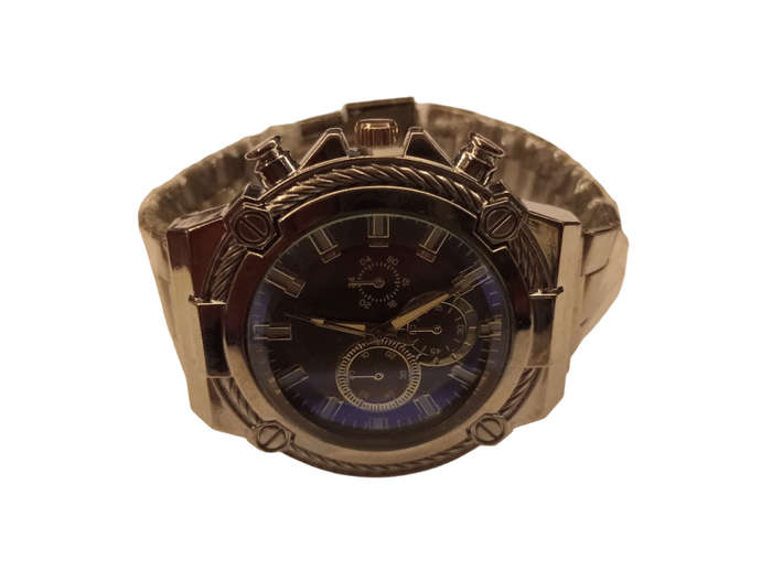 Stunning Mens Analogue Watch - Stylish Grey Face With Steel Band -Classic Round Face