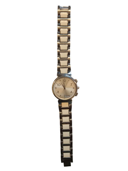 Analogue Watch Bracelet For Women-Stylish Silver Face With Smart Bracelet