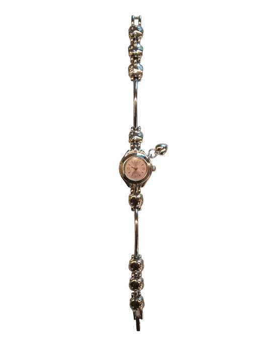 Stunning Analogue Watch Bracelet For Women-Stylish White Face on a Charm Bracelet