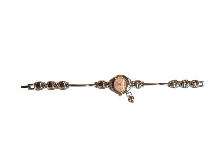 Stunning Analogue Watch Bracelet For Women-Stylish White Face on a Charm Bracelet