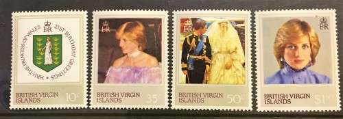British Virgin islands- 1982 Unmounted Mint ,Never Hinged- 21st Birthday Lady Diana,complete set