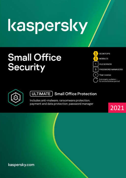 Kaspersky Small Office Security 2021 - 5 Users | 1 Year license