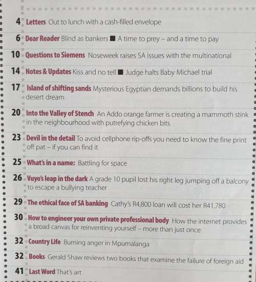 NOSEWEEK MAGAZINE - ISSUE 121 - NOVEMBER 2009 - CONTROVERSIAL