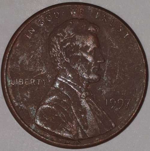 1997 - 1 CENT - LINCOLN MEMORIAL CENT (PENNY) - ONE CENT - PHILADELPHIA MINT - USA