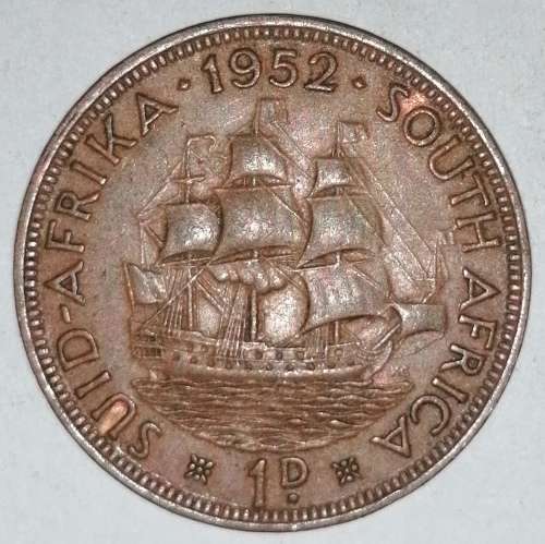 1952 - 1 PENNY - (1D) - UNION OF SOUTH AFRICA