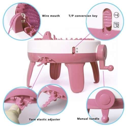 Kids Knitting Machine Mini Children Weaving Loom Knit For Hats Scarves Socks Toys