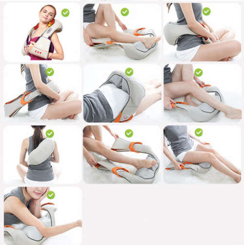 Global Vlotage 4 Buttons Upgraded Kneading Neck Back Waist Electric Massager Office Relax