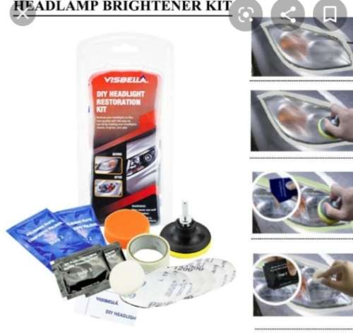 DIY Professional Headlight Restoration Restore Clean Renew Lens Polish Car Kit