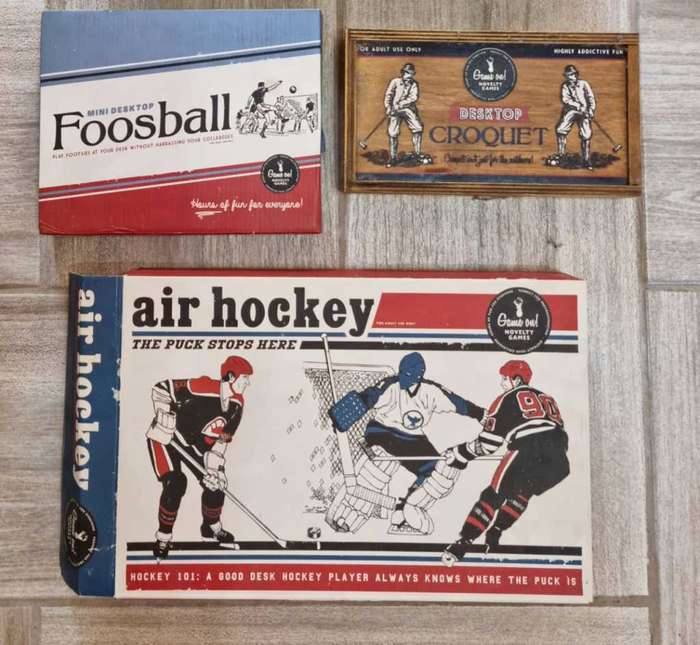 Foosball + Air Hockey + Croquet Mini Desktop Games