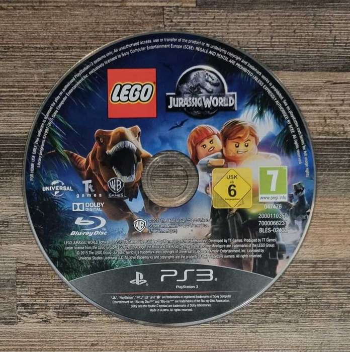 Lego Jurassic World for PS3 - Disc Only