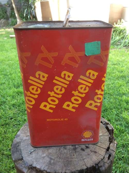OLD 5 LITER OIL CAN - ROTELLA - GREAT FIND -