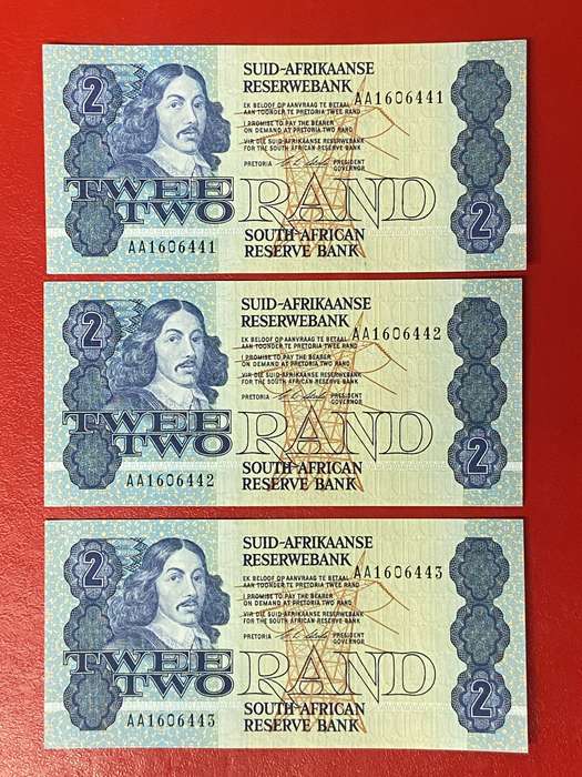 3x SEQUENCE NUMBERED CL STALS R2 UNCIRCULATED NOTES