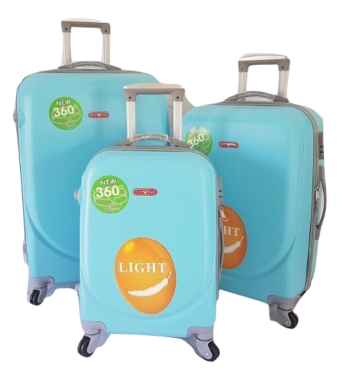 Suitcases : Set of 3 ABS 360 Spinner Suitcases on Special for R1049.00 (12 Colours)