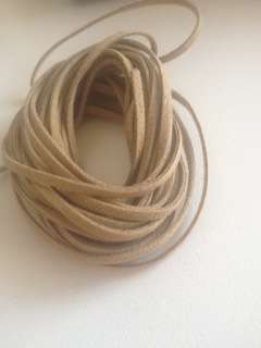 Suede/Leather Cord 3mm Camel - Per meter