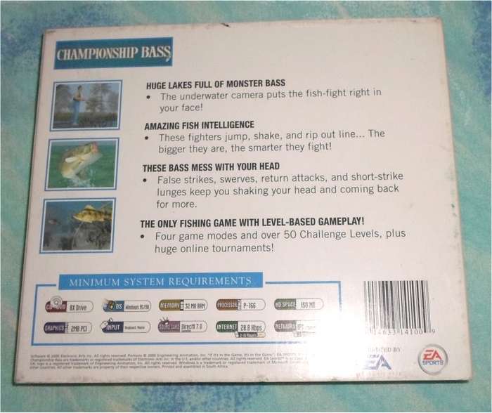 EA Sports Championship Bass (PC) Original Disk (Genuine, Tested and Working)