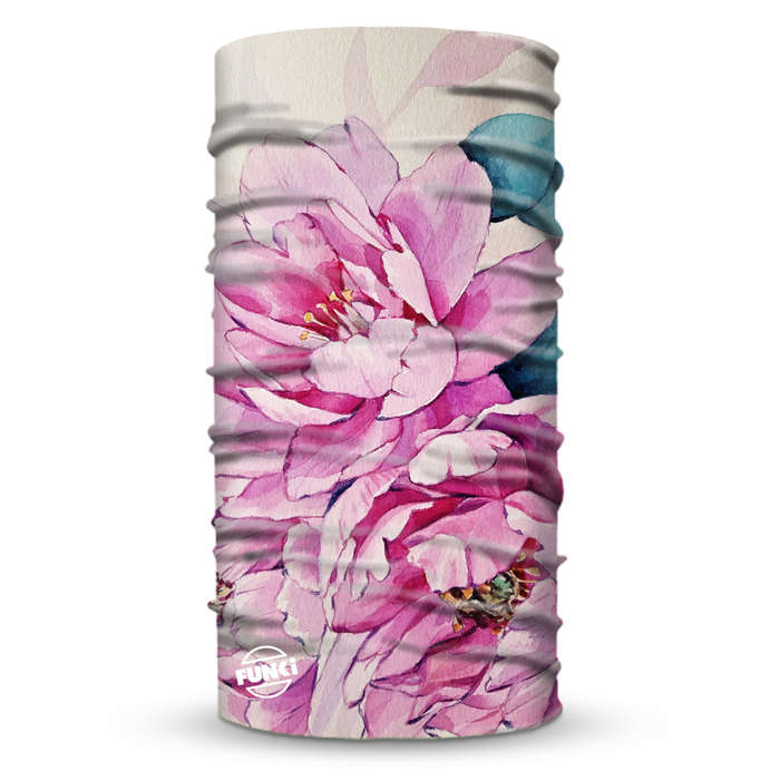 FUNki Watercolour Floral Tubular Bandana (Buff)