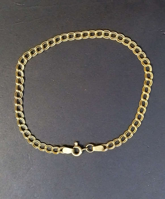 `DOUBLE LINK` 9CT Yellow Gold Bracelet ( GENUINE GOLD )