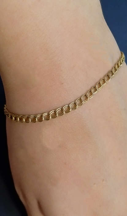 `DOUBLE LINK` 9CT Yellow Gold Bracelet ( GENUINE GOLD )