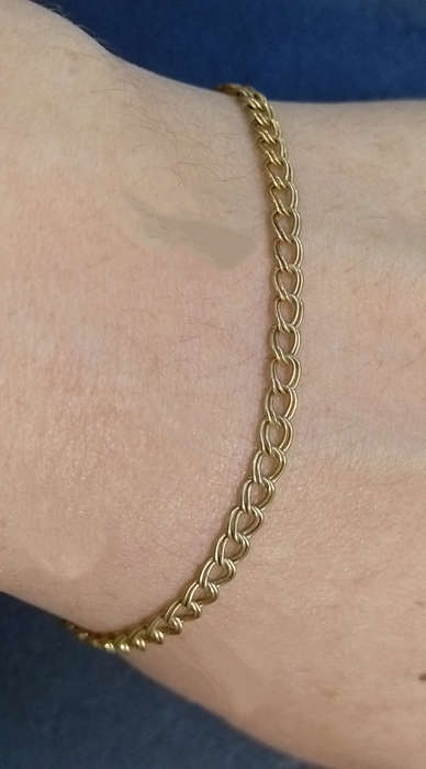 `DOUBLE LINK` 9CT Yellow Gold Bracelet ( GENUINE GOLD )