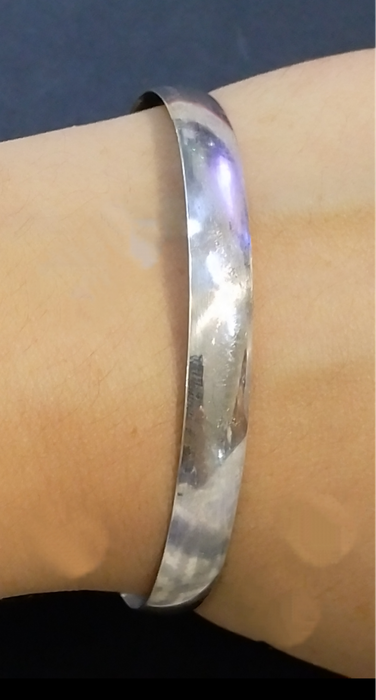 Solid 925 Sterling Silver Bangle ( Genuine Silver)