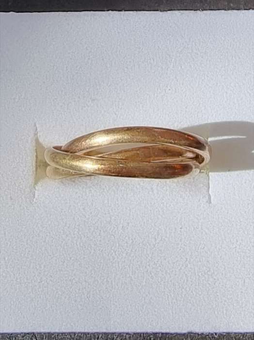 `TRINITY ROLLING` 9CT Yellow Gold `LOVE RING`. ( Genuine Gold. )