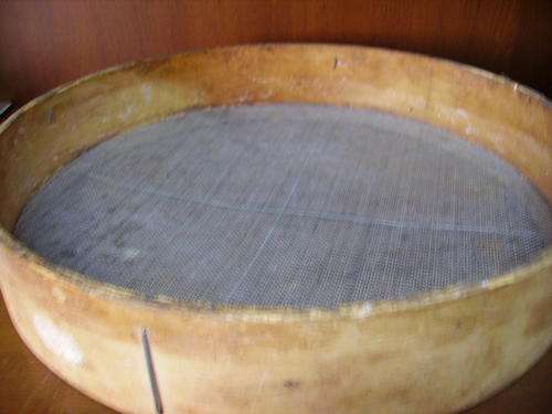 VERY LARGE OLD WOODEN FLOUR SIFTER- PERFECT FARMSTYLE!