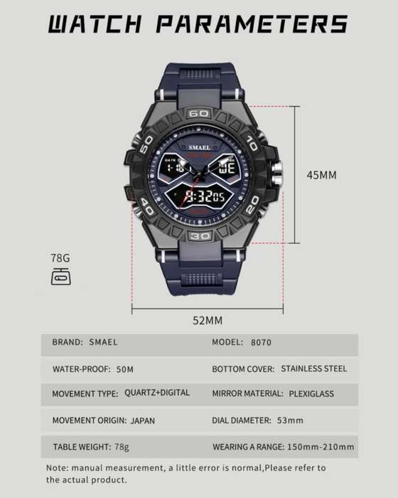 Smael Dual Clock Men Watch