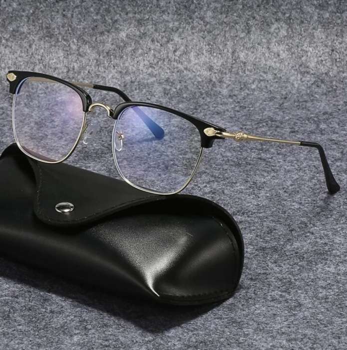 Men`s Anti-Blue Light Metal Frame Eyeglasses