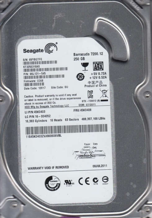 Seagate 250GB Desktop Harddrive HDD Hard Drive