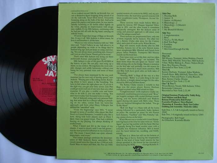 MILT JACKSON / KENNY CLARKE - BLUESOLOGY - USA VG+ / VG+
