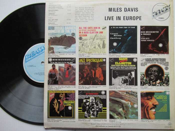 MILES DAVIS - LIVE IN EUROPE - RSA - VG+ / VG