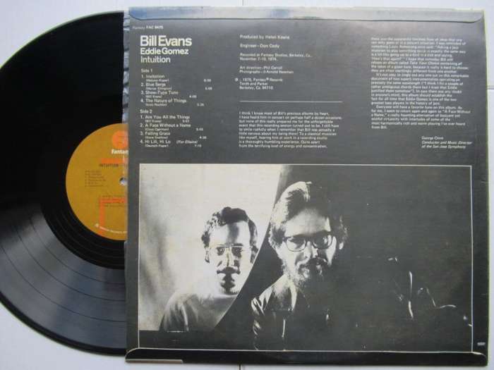 BILL EVANS & EDDIE GOMEZ  - INTUITION - RSA - VG+ /VG+