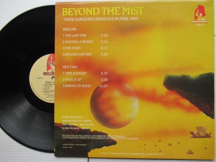ROBIN TROWER - BEYOND THE MIST - UK VG+ /VG+