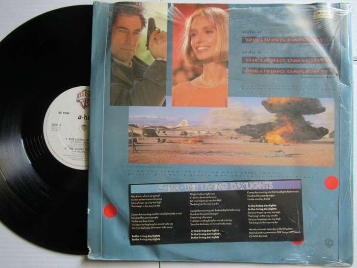 A HA - THE LIVING DAYLIGHTS -12 UK VG /VG