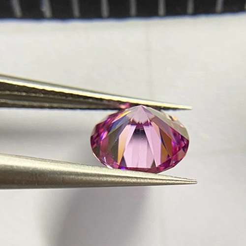 Certified Moissanite 2ct Rare Pink Moissanite Loose 8mm Stone  Color VVS1 Excellent Cut