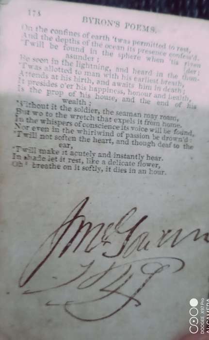 Historical Pre Owned Poems by The Right Honourable Lord Byron