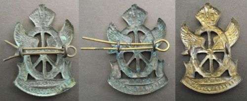 WORLD WAR 2 SOUTH AFRICA RAILWAYS AND HARBOUR LEAD, BRASS AND GILDING CAP BADGES