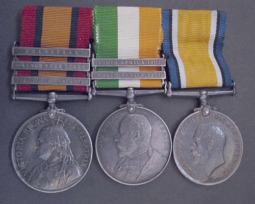 QSA MEDAL 3 CLASPS incl DEFENCE OF LADYSMITH 5th DRAGOON GUARDS KSA MEDAL 7th DRAGOON GUARDS