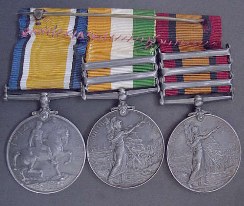 QSA MEDAL 3 CLASPS incl DEFENCE OF LADYSMITH 5th DRAGOON GUARDS KSA MEDAL 7th DRAGOON GUARDS