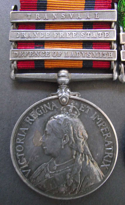 QSA MEDAL 3 CLASPS incl DEFENCE OF LADYSMITH 5th DRAGOON GUARDS KSA MEDAL 7th DRAGOON GUARDS