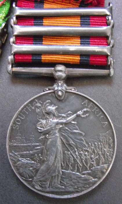 QSA MEDAL 3 CLASPS incl DEFENCE OF LADYSMITH 5th DRAGOON GUARDS KSA MEDAL 7th DRAGOON GUARDS