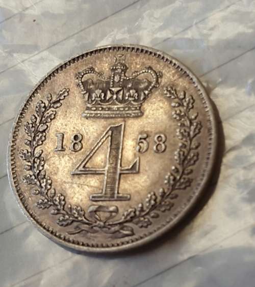 1854 STERLING SILVER 4 D IN HIGH GRADE