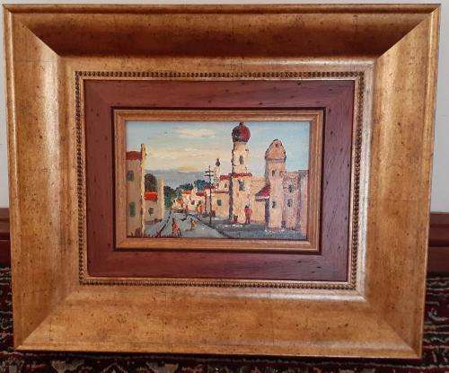 LOVELY LUTHER MARAIS SIGNED oil on canvas on board 23 x 15.5.5 cm